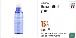 La Vie Claire Melvita Démaquillant yeux offre