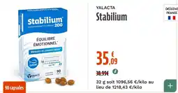 La Vie Claire YALACTA Stabilium offre