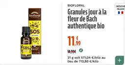 La Vie Claire biofloral Granules jour à la fleur de Bach authentique bio offre