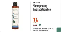 La Vie Claire EMBLICA Shampooing hydratation bio offre
