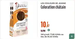 La Vie Claire LES COULEURS DE JEANNE Coloration châtain offre