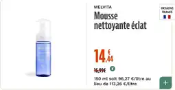 La Vie Claire MELVITA Mousse nettoyante éclat offre