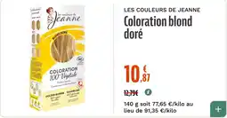 La Vie Claire LES COULEURS DE JEANNE Coloration blond doré offre