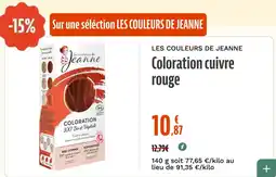 La Vie Claire LES COULEURS DE JEANNE Coloration cuivre rouge offre