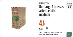 La Vie Claire BIOSEPTYL Recharge 2 brosses à dent edith medium offre