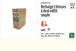 La Vie Claire BIOSEPTYL Recharge 2 brosses à dent edith souple offre