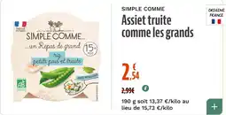 La Vie Claire SIMPLE COMME... riz petits pois et truite offre