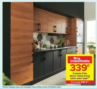 Castorama Cuisine chia décor chêne fumé selon plan type offre