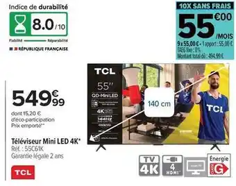 Tcl - téléviseur mini led 4k