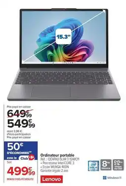 Carrefour Drive Lenovo - ordinateur portable offre