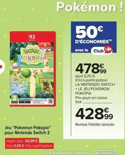 Carrefour Drive Switch - jeu pokemon pokopia offre