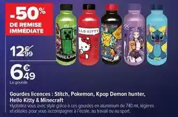 Carrefour Drive Stitch - gourdes licences: , pokemon, kpop demon hunter, hello kitty & minecraft offre