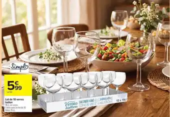 Simply - lot de 10 verres bailey