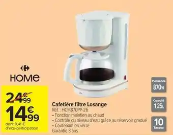 Cafetière filtre losange