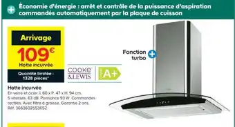 Castorama Hotte incurvée offre