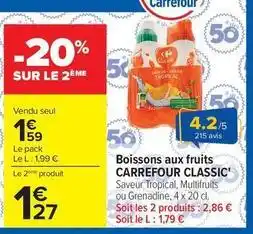 Carrefour Drive Carrefour - boissons aux fruits offre