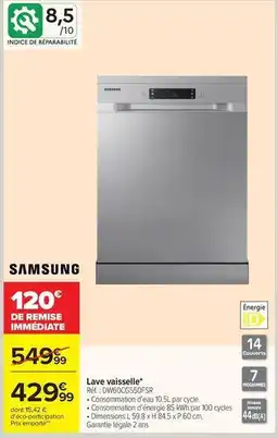 Carrefour Drive Samsung - lave vaisselle offre