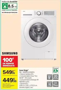 Carrefour Drive Samsung - lave linge offre
