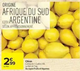 Carrefour Drive Citron offre