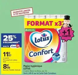 Carrefour Drive Lotus - papier hygiénique offre