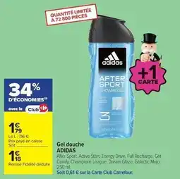 Carrefour Drive Adidas - gel douche offre