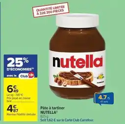 Carrefour Drive Nutella - pâte à tartiner offre