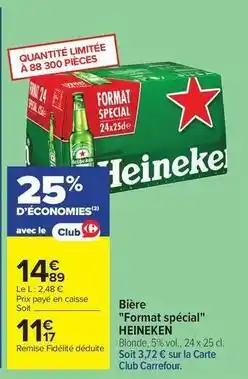 Heineken - bière format spécial