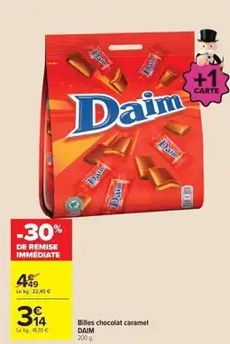 Carrefour Drive Daim - billes chocolat caramel offre