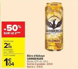 Carrefour Drive Grimbergen - bière d'abbaye offre