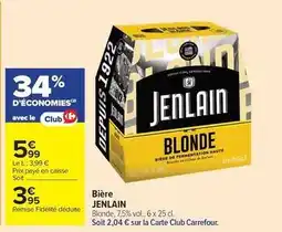 Carrefour Drive Jenlain - bière offre
