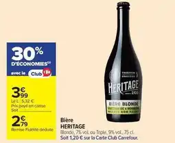 Carrefour Drive Heritage - bière offre