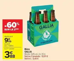Carrefour Drive Gallia - bière offre