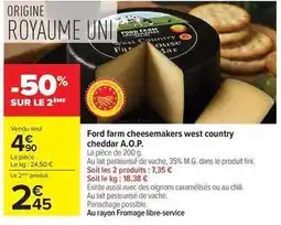 Carrefour Drive Far - ford farm cheesemakers west country cheddar a.o.p offre