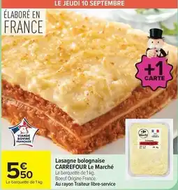 Carrefour Drive Carrefour - lasagne bolognaise offre