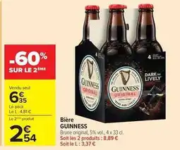 Carrefour Drive Guinness - bière offre