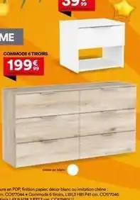 BUT Chêne - commode 6 tiroirs offre