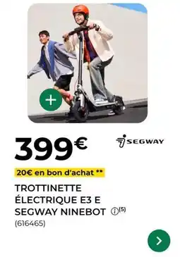 Feu Vert Segway ninebot - trottinette électrique e3 offre