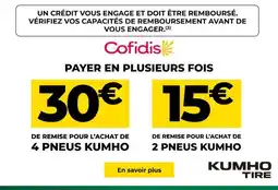 Feu Vert Cofidis - payer en plusiuers fois offre