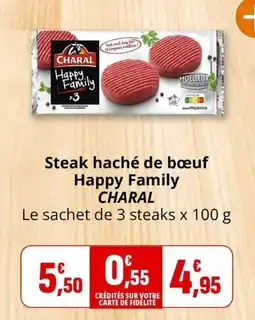 Coccinelle Express CHARAL Steak haché de bœuf offre