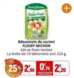 Coccinelle Express FLEURY MICHON Bâtonnets de surimi offre