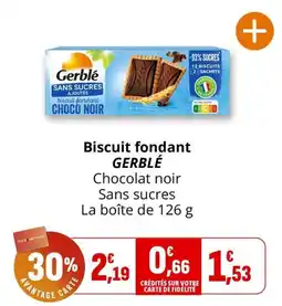 Coccinelle Express Gerblé biscuit fondant Choco Noir offre