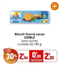 Coccinelle Express GERBLÉ Biscuit fourré cacao offre