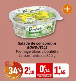 Coccinelle Express Bonduelle Salade de concombre offre