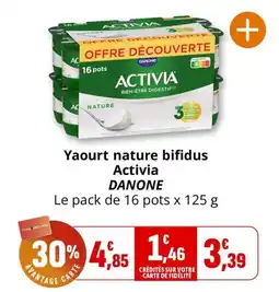 Coccinelle Express Activia Yaourt nature bifidus offre
