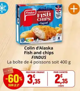 Coccinelle Express FINDUS Colin d'Alaska Fish and chips offre