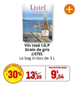 Coccinelle Express Listel Vin rosé I.G.P Grain de gris offre