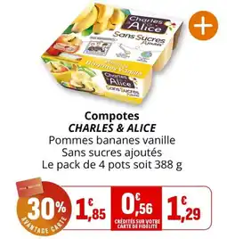 Coccinelle Express CHARLES & ALICE Compotes offre