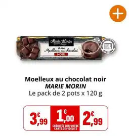 Coccinelle Express MARIE MORIN Moelleux au chocolat noir offre