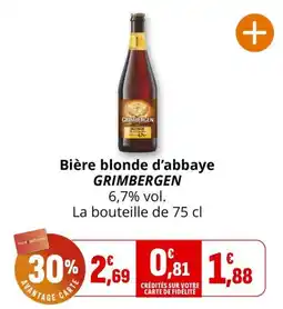 Coccinelle Express GRIMBERGEN Bière blonde d'abbaye offre