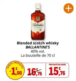 Coccinelle Express BALLANTINE'S Blended scotch whisky offre